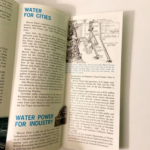 Vintage 1970 Hoover Dam Nevada US Interior Department Guide Brochure Arizona - Picture 5 of 10